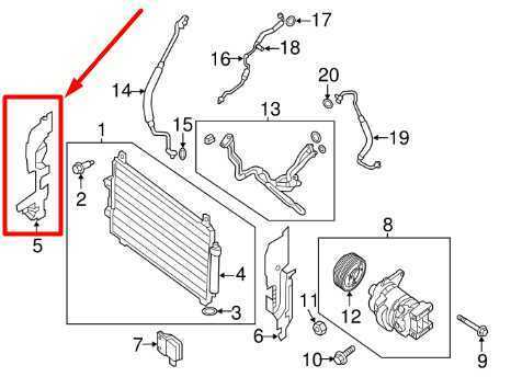 2016-2020 Infiniti QX60 Right Side Condenser Seal Rubber Cover 92184-9NC0A OEM - Alshned Auto Parts