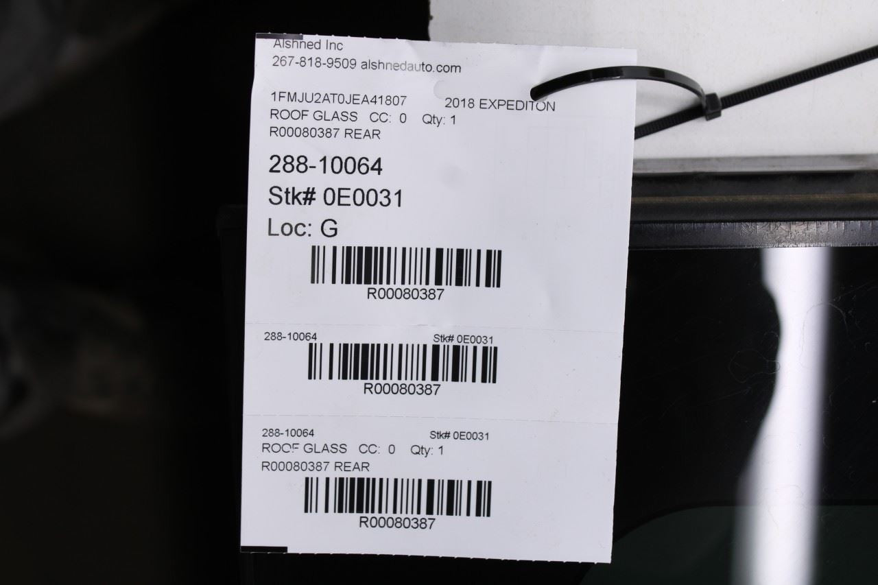 2018-2019 Ford Expedition Limited Rear Sunroof Window Glass JL1B-16500A18-BA OEM - Alshned Auto Parts