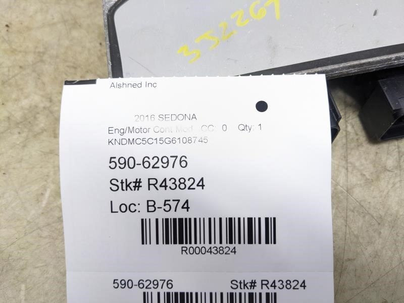 2015-2018 Kia Sedona 3.3L Engine Control Module ECU ECM 39110-3CYN2 OEM - Alshned Auto Parts