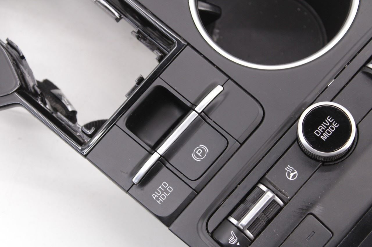 21-24 Kia K5 GTLine 1.6L Front Center Console Shifter Bezel Trim w/ Cup Holder - Alshned Auto Parts