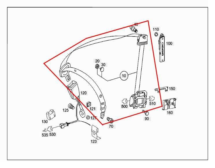 2003-2004 Mercedes-Benz E500 5.0L RWD Front Driver Left Side Seat Belt Retractor - Alshned Auto Parts