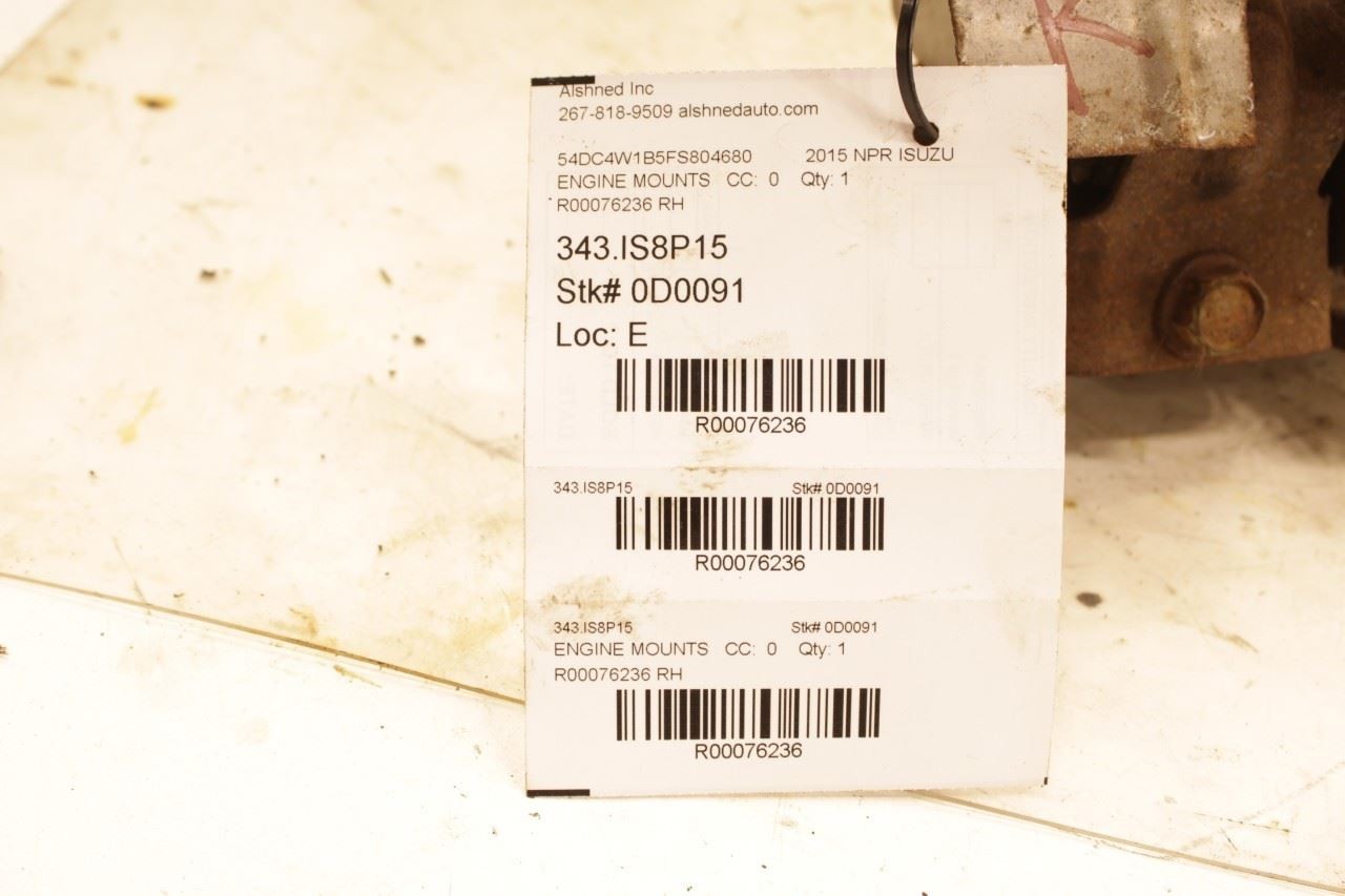 2012-2020 ISUZU NPR HD 6.0L Right Side Engine Motor Mount 8980615260 OEM - Alshned Auto Parts