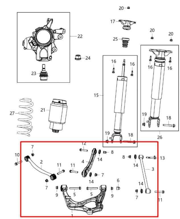 2015-22 Jeep Grand Cherokee Overland 4WD Rear Suspension RH Side Control Arm Set - Alshned Auto Parts