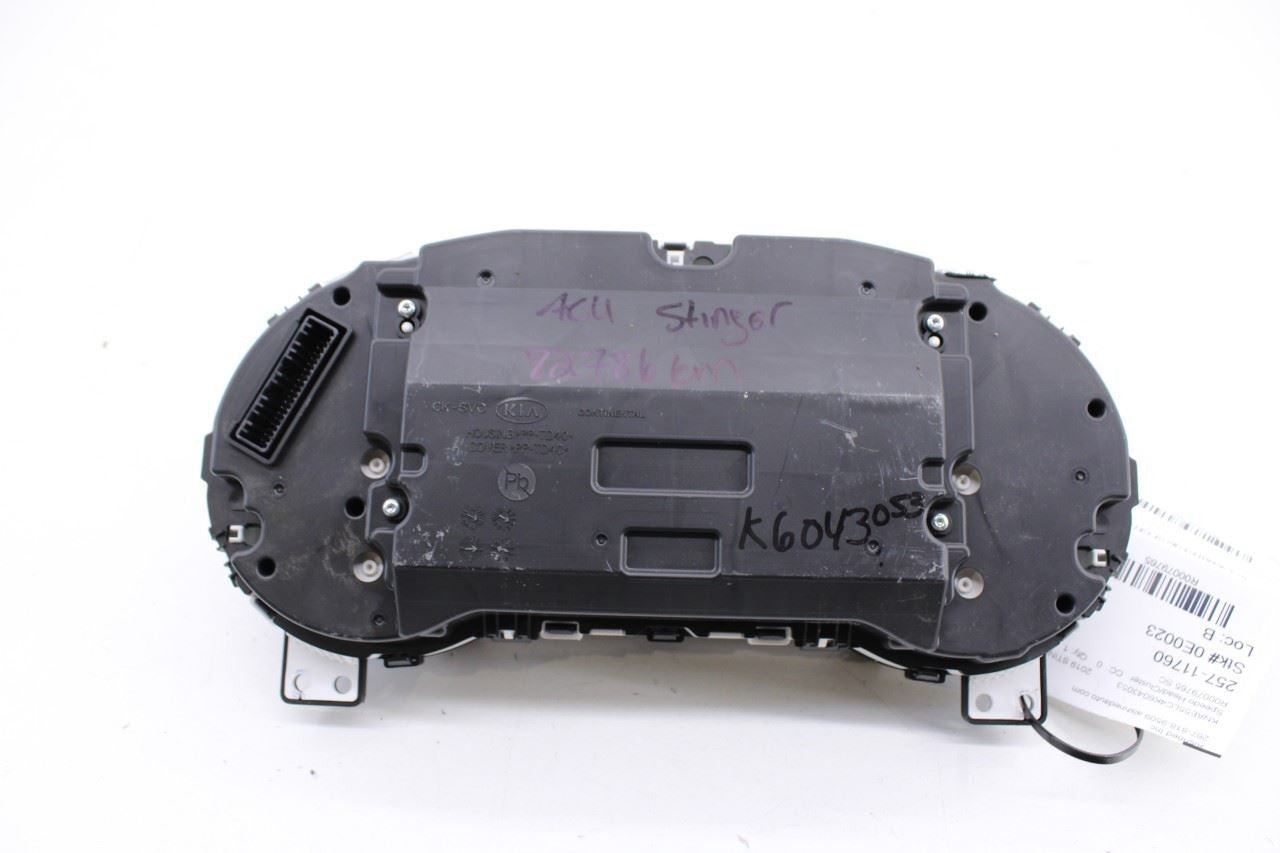 18-21 Kia Stinger GT2 AWD 3.3L Speedometer Gauge Instrument Cluster 78K Mileage - Alshned Auto Parts