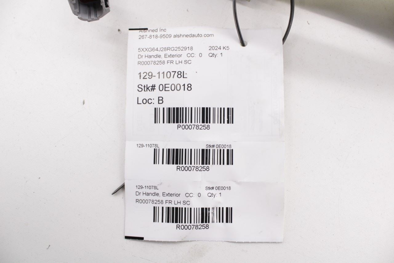 2021-2024 Kia K5 GTLine 1.6L AWD Front Driver Left Side Door Exterior Handle - Alshned Auto Parts