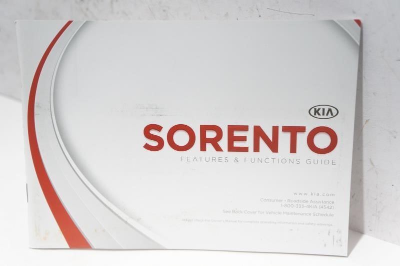 2015 Kia Sorento Owner's Manual Book Set with Case - Alshned Auto Parts