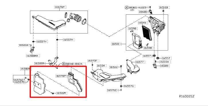 14-20 Nissan Rogue 2.5L Air Intake Resonator Duct Tube Assembly 16585-4BA1A OEM - Alshned Auto Parts