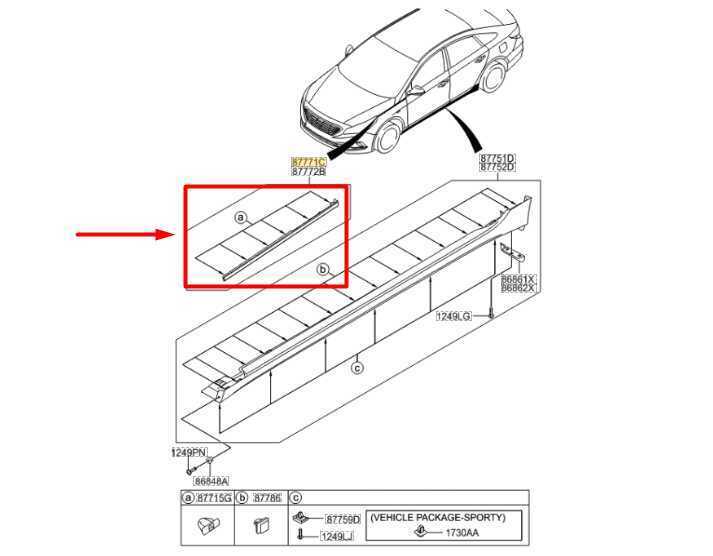 2015-2017 Hyundai Sonata Front Left Driver Side Fender Molding Trim 87771-C1000 - Alshned Auto Parts