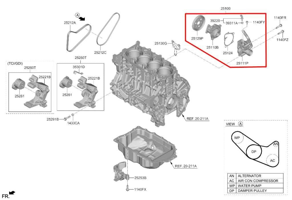 2021-2023 Hyundai Santa Fe 2.5L Engine Coolant Water Pump 25100-2S000 OEM - Alshned Auto Parts