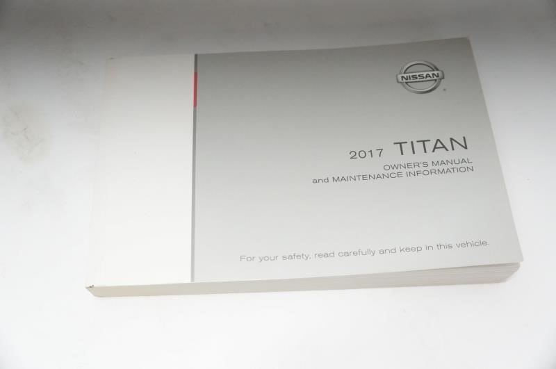 2017 Nissan Titan Owner's Manual Book Set with Case - Alshned Auto Parts