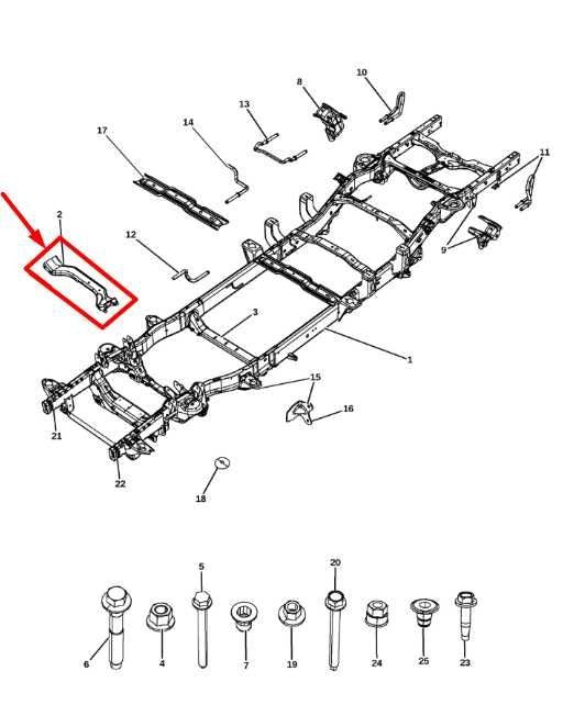 2011-18 Ram 1500 Laramie 4WD Front Frame Crossmember Control Arm 68211954AA OEM - Alshned Auto Parts