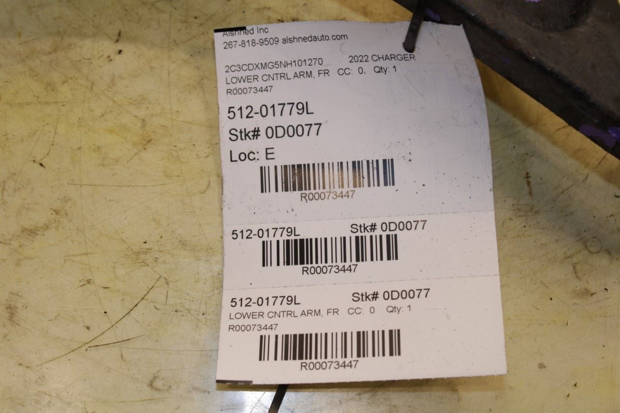 2012-23 Dodge Charger GT AWD Front Left Driver Side Lower Control Arm 5168283AB - Alshned Auto Parts