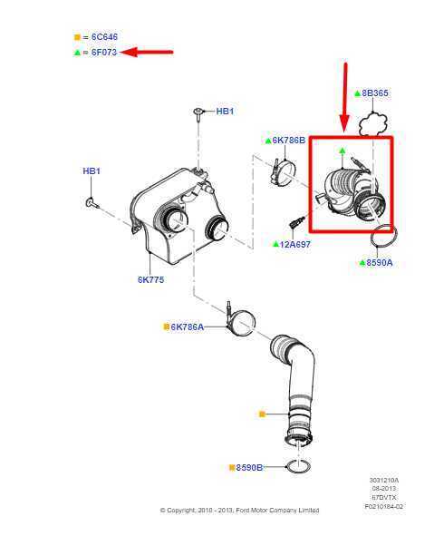 2011-2016 Ford F250 SD 6.7L Intercooler Outlet Duct Pipe Tube BC34-6F073-C OEM - Alshned Auto Parts