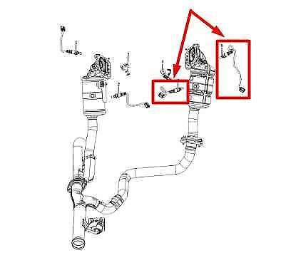 20-24 Jeep Gladiator 3.6L Right Passenger Side Oxygen Sensor Pair 68291423AB OEM - Alshned Auto Parts