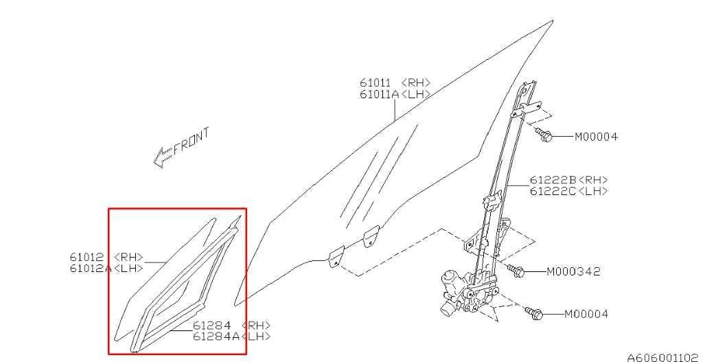 2015-21 Subaru WRX Premium Front Right Door Quarter Vent Window Glass 61012VA300 - Alshned Auto Parts