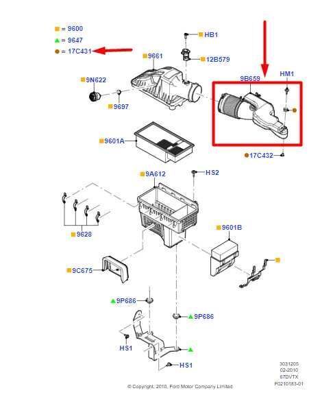 11-2016 Ford F250 SD 6.7L Diesel Air Intake Cleaner Tube Hose BC34-9F805-CC OEM - Alshned Auto Parts