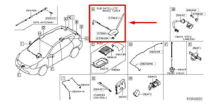 2014-2017 Nissan Rogue Rear Roof Satellite Radio Antenna 28208-4BA0B OEM - Alshned Auto Parts