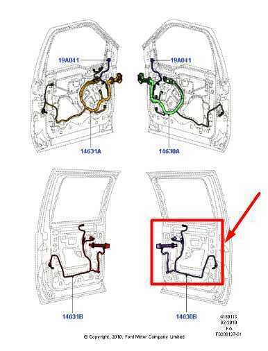 2013-2016 Ford F250 SD Rear Right Passenger Door Wire Harness DC3T-14632-BCC OEM - Alshned Auto Parts