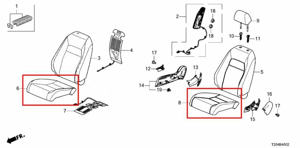 2022-24 Honda Civic Sport 2.0L FWD Front Passenger Right Side Seat Lower Cushion - Alshned Auto Parts