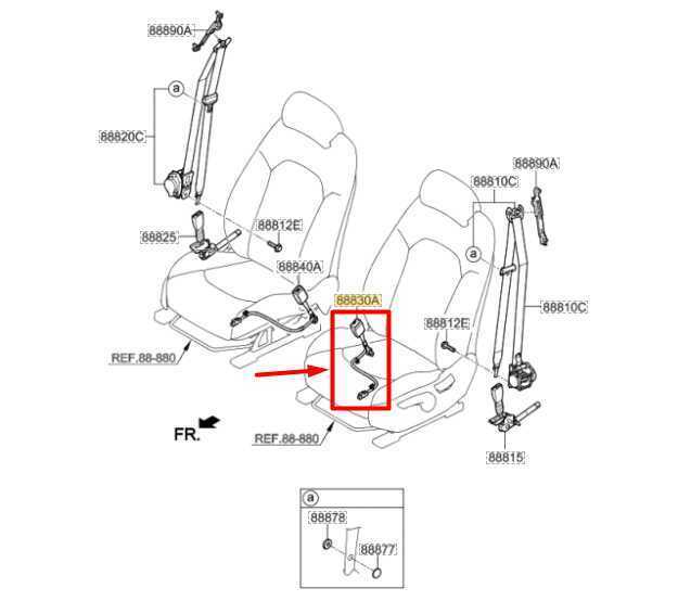 2015-2017 Hyundai Sonata Front Left Side Seat Belt Buckle 88830-C2000-TRY OEM - Alshned Auto Parts