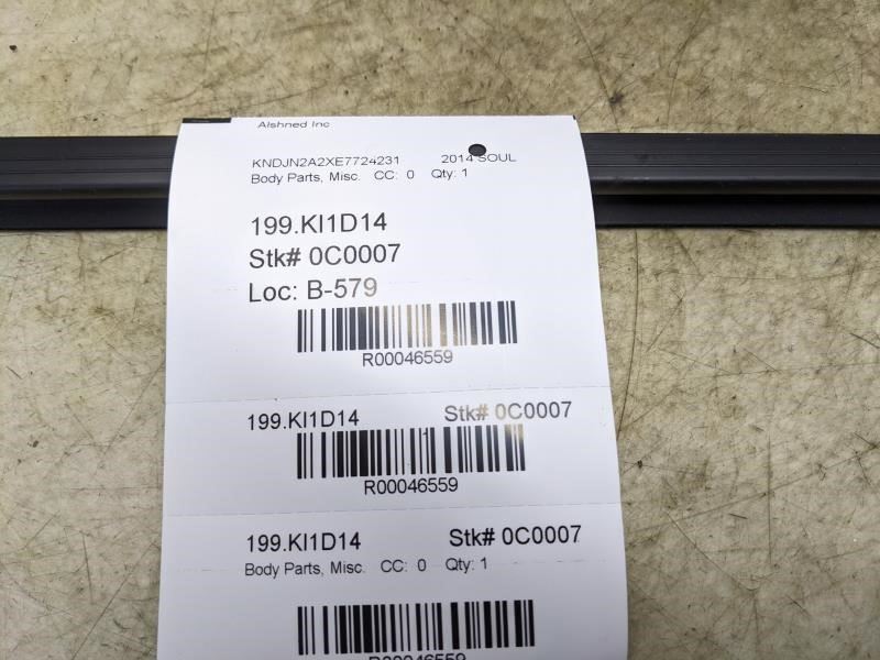 2014-2019 Kia Soul Rear Right Inner Door Window Weatherstrip Seal 83241B2000 OEM - Alshned Auto Parts