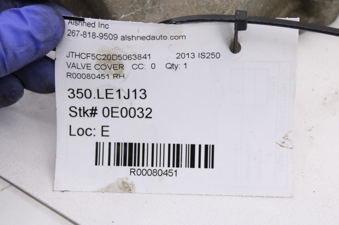 2006-15 Lexus IS250 2.5L Right Side Engine Cylinder Head Valve Cover 11201-31232 - Alshned Auto Parts