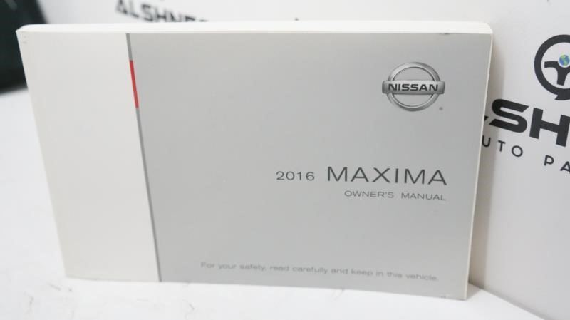 2016 Nissan Maxima Owner's Manual Book Set with Case - Alshned Auto Parts