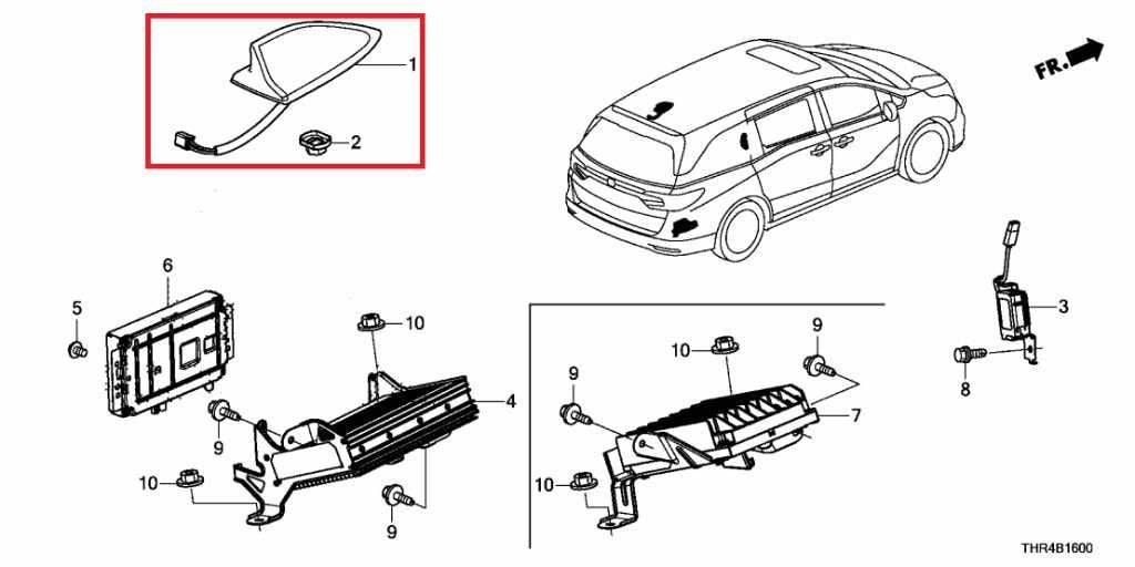 18-24 Honda Odyssey Touring Roof Exterior Shark Fin Radio Antenna 39150THRA122M1 - Alshned Auto Parts