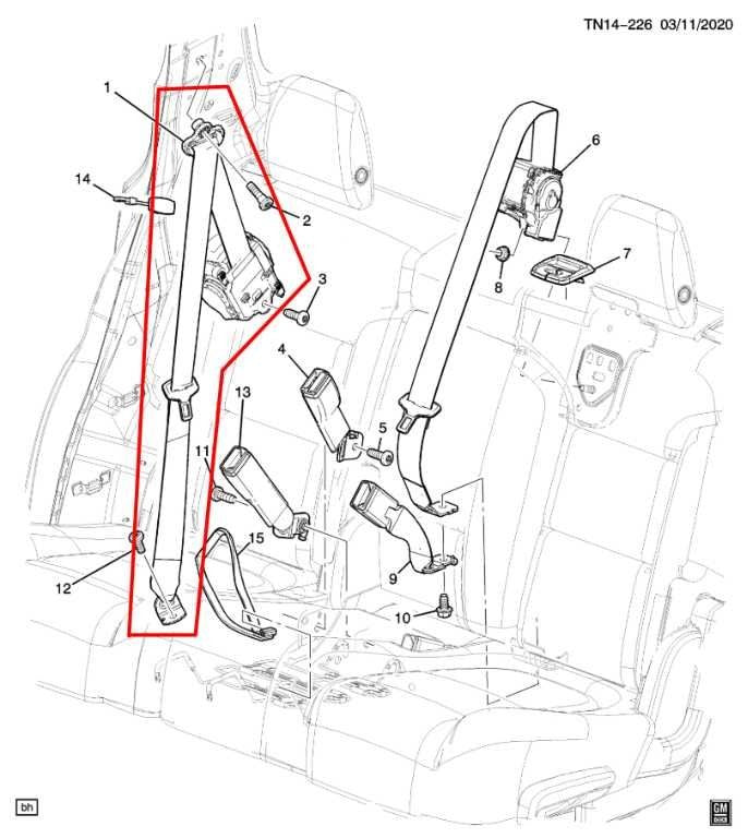 17-23 GMC Acadia SLT-1 3.6L AWD Rear Driver LH Side 2nd Row Seat Belt Retractor - Alshned Auto Parts