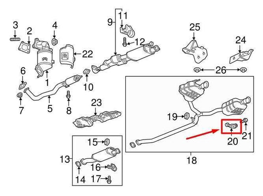 2018-2024 Buick Enclave Rear Left Side Exhaust Muffler Pipe Hanger 84160333 OEM - Alshned Auto Parts