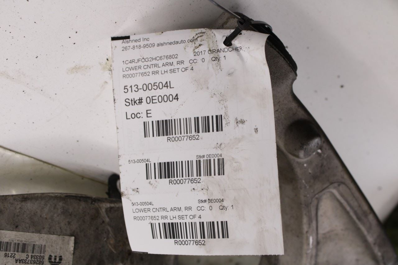 15-22 Jeep Grand Cherokee Overland 4WD Rear Suspension Left Side Control Arm Set - Alshned Auto Parts