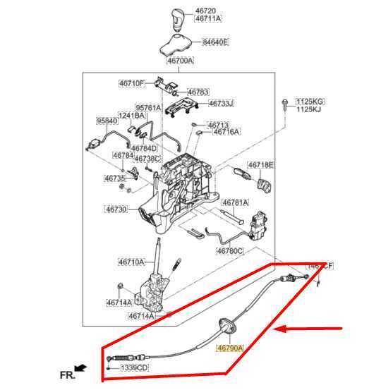 2015-17 Hyundai Sonata Automatic Transmission Gear Shifter Cable 46790-C2200 OEM - Alshned Auto Parts