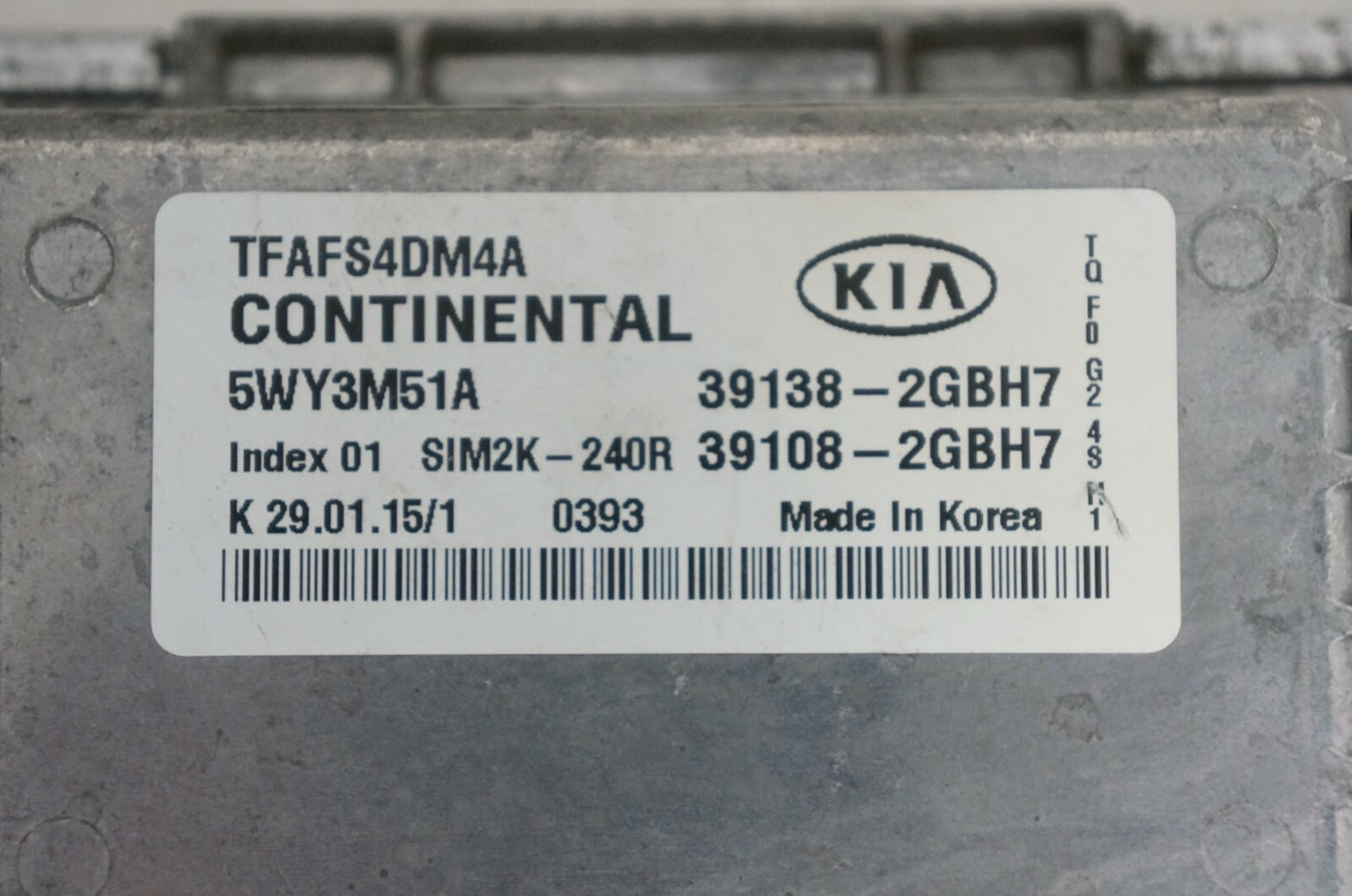 2015 Kia Optima Engine Computer Control Module ECU PCM OEM 39138-2GBH7 - Alshned Auto Parts
