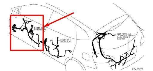 2014-2017 Nissan Rogue Front Right Passenger Door Wire Harness 24124-4BA0A OEM - Alshned Auto Parts