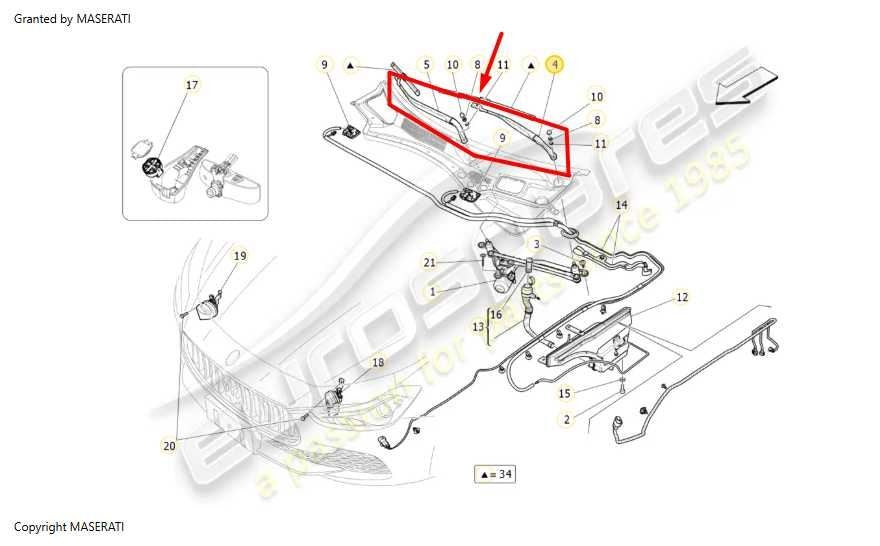 2014-20 Maserati Ghibli 3.0L Front Windshield RH and LH Wiper Arm Pair 6700075621
