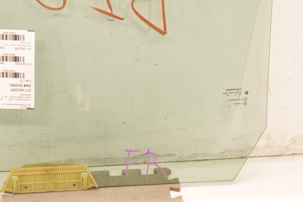 2007-2018 Jeep Wrangler Sport 2dr Front Right Door Window Glass 55395248AB OEM - Alshned Auto Parts