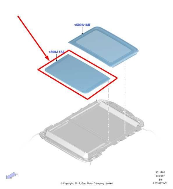 2018-2019 Ford Expedition Limited Front Sunroof Window Glass FL34-16500A18-CA - Alshned Auto Parts
