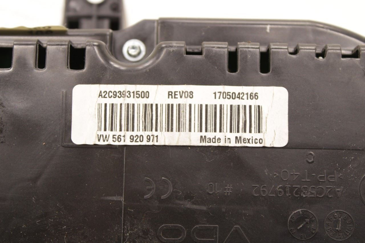 2016 Volkswagen Passat SE 1.8L Speed Gauge Instrument Cluster 99K Mileage *ReaD* - Alshned Auto Parts