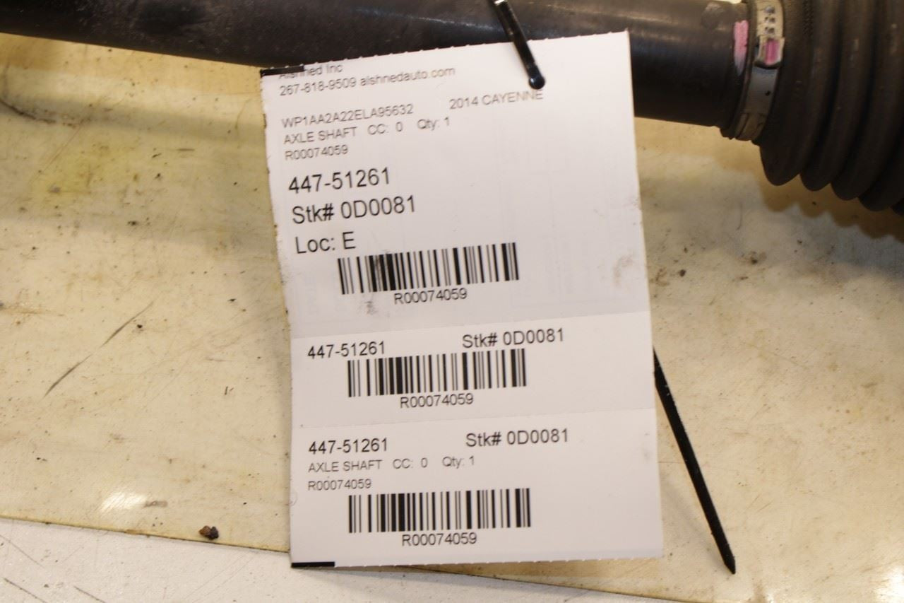 20112018 Porsche Cayenne Platinum AWD Rear Left Side CV Axle Drive Half Shaft - Alshned Auto Parts