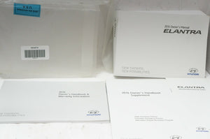 2016 Hyundai Elantra Vehicle Owner's Manual Book Guide Set with case
