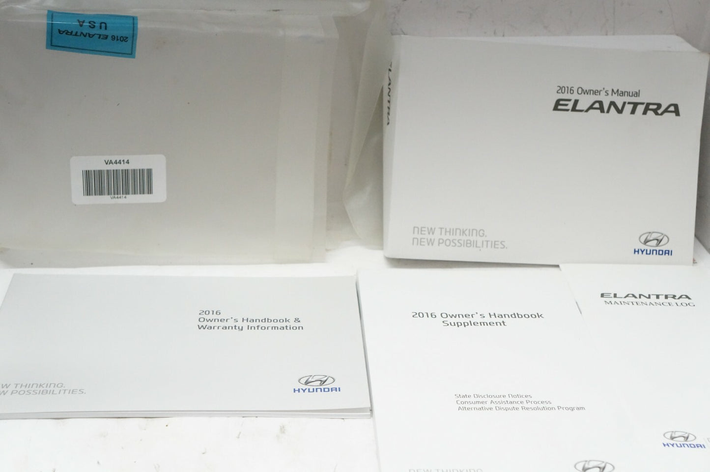 2016 Hyundai Elantra Vehicle Owner's Manual Book Guide Set with case - Alshned Auto Parts