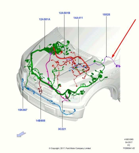 2019-2020 Ford F150 3.3L 4x4 Automatic Transmission Wire Harness KL3T-15525-FB - Alshned Auto Parts