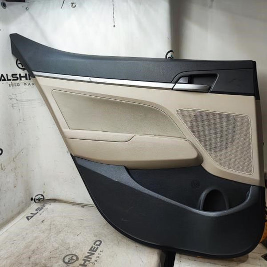 17-18 Hyundai Elantra Rear Left Door Trim Panel Beige 83305-F3020-UTG OEM *ReaD*
