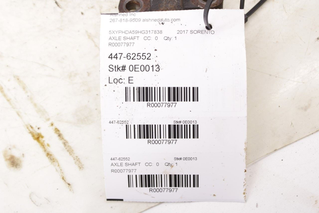 2015-18 Kia Sorento EX AWD Front Right Passenger Side CV Intermediate Axle Shaft - Alshned Auto Parts