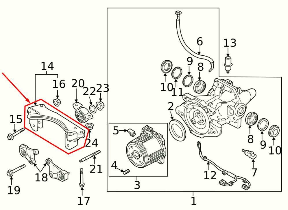 2025 Mazda CX30 2.5 S AWD Rear Differential Axle Carrier Mount DGJ428850 OEM - Alshned Auto Parts