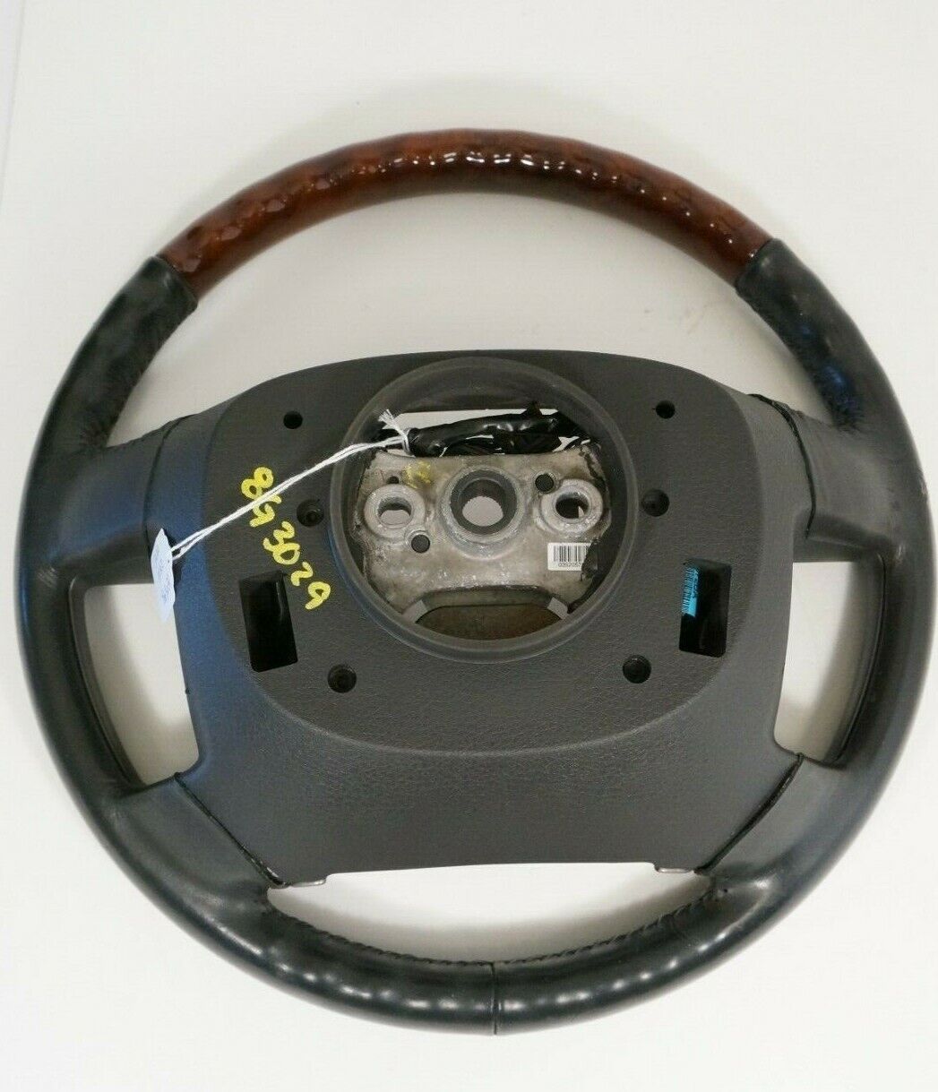 10 Lincoln MKZ Black Leather Wrapped Woodgrain Steering Wheel OEM 9H63 3F563 DE - Alshned Auto Parts