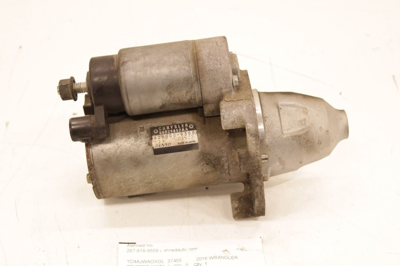 2012-2018 Jeep Wrangler Sport 2dr 3.6L Engine Starter Motor 56029852AA OEM - Alshned Auto Parts