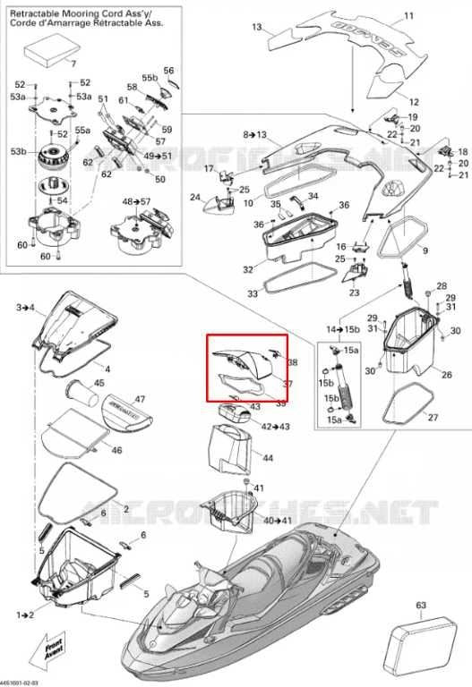 2010-2011 SeaDoo BRP GTX IS (215) Front Glove Box Storage Compartment Lid Cover - Alshned Auto Parts
