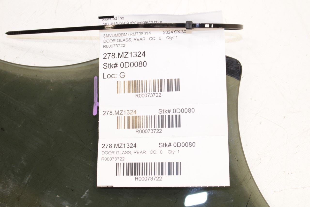2020-2025 Mazda CX-30 2.5 S Rear Left Side Door Window Glass DGJ1-73-510 OEM - Alshned Auto Parts
