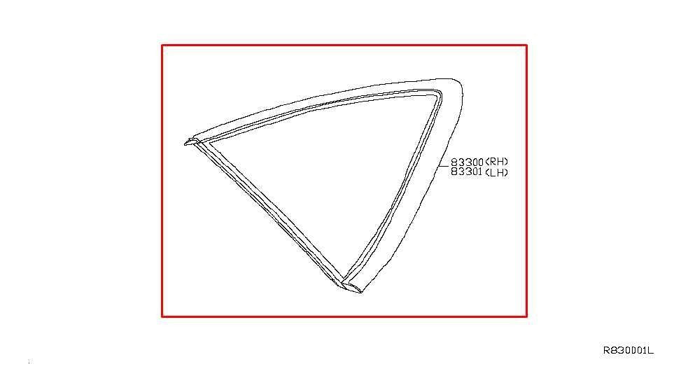2013-19 Nissan Sentra SL Rear Left Side Quarter Window Glass 833013SG0A *ReaD* - Alshned Auto Parts